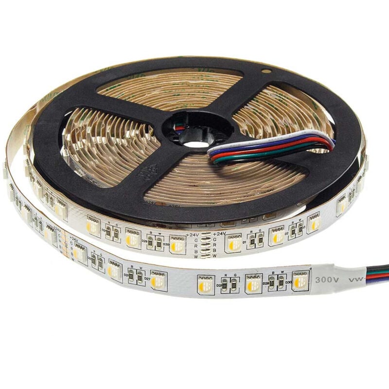 foto del prodotto striscia led 24v 60led m lunghezza 5m - rgb cw