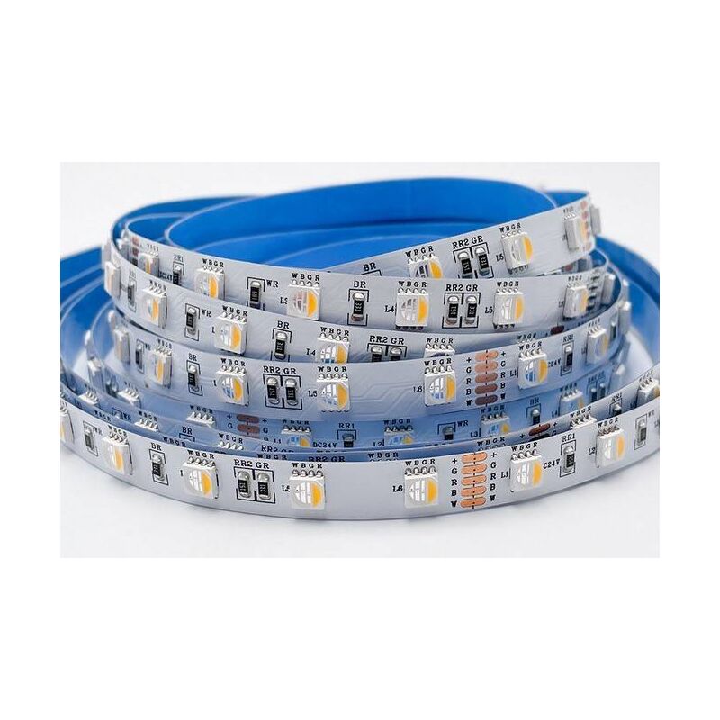 foto del prodotto striscia led 24v dc 96w rgbww ip20 smd5050 rotolo da 5 metri