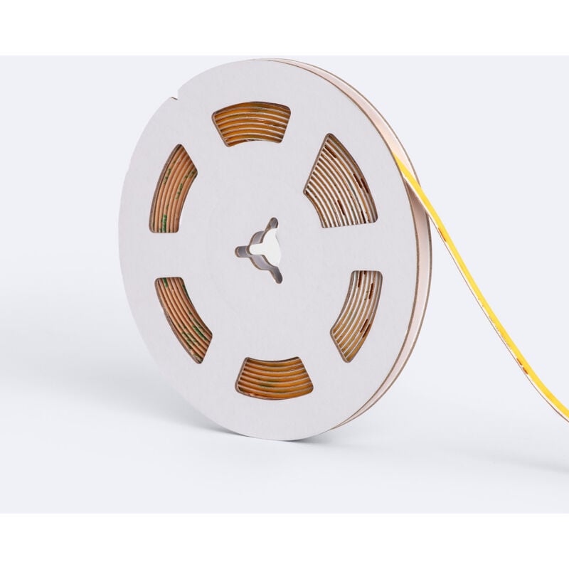 foto del prodotto striscia led 24v dc cob 320 led m 840 lm m 5m ip20 cri90 larghezza 5 mm super narrow taglio ad ogni 5 cm bianco caldo 2700k