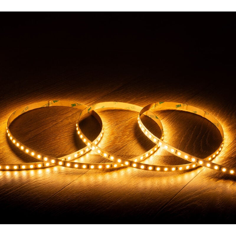 foto del prodotto striscia led 24v dc sm20 led m 5m ip20 high lumen 2000 lm m larghezza 8 mm taglio 5 cmd2835 1 bianco caldo 2700k