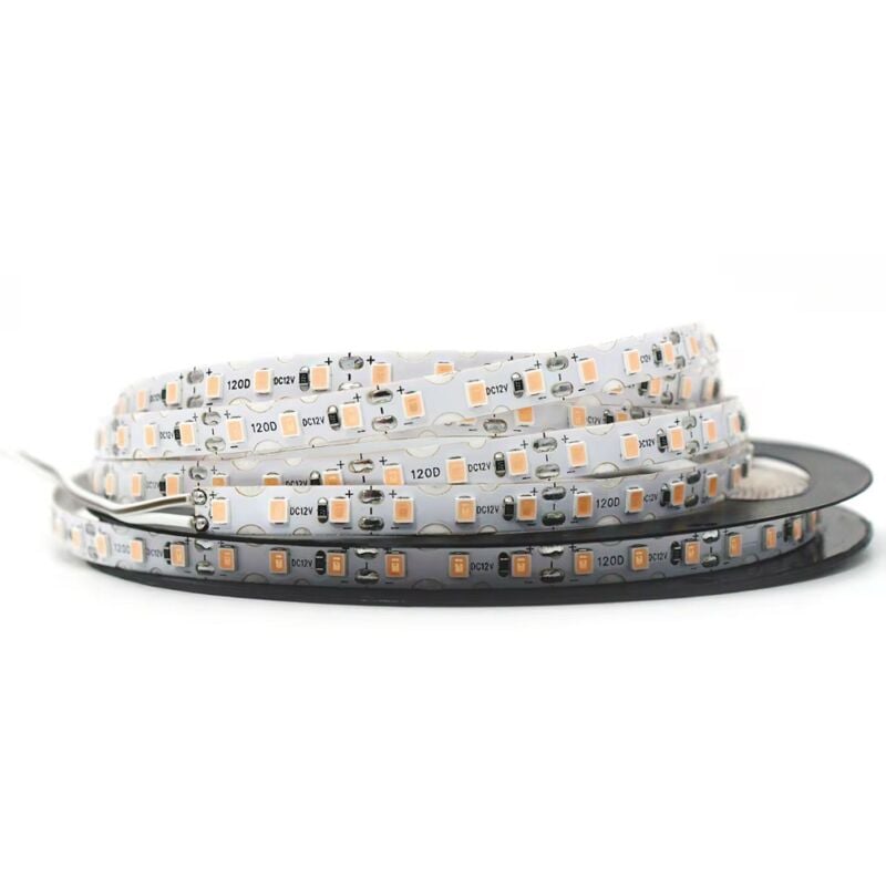 foto del prodotto striscia led 2835 curvabile strip 120 led per metro pieghevole a s bobina da 20 mt 12v luce bianca fredda 6000k