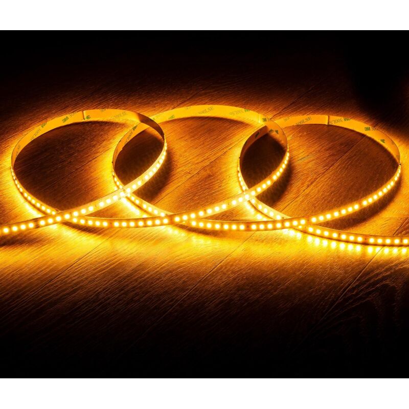 foto del prodotto striscia led 48v dc smd2835 140led m ip20 30m larghezza 10mm taglio 5cm lunga distanza bianco caldo 2200k