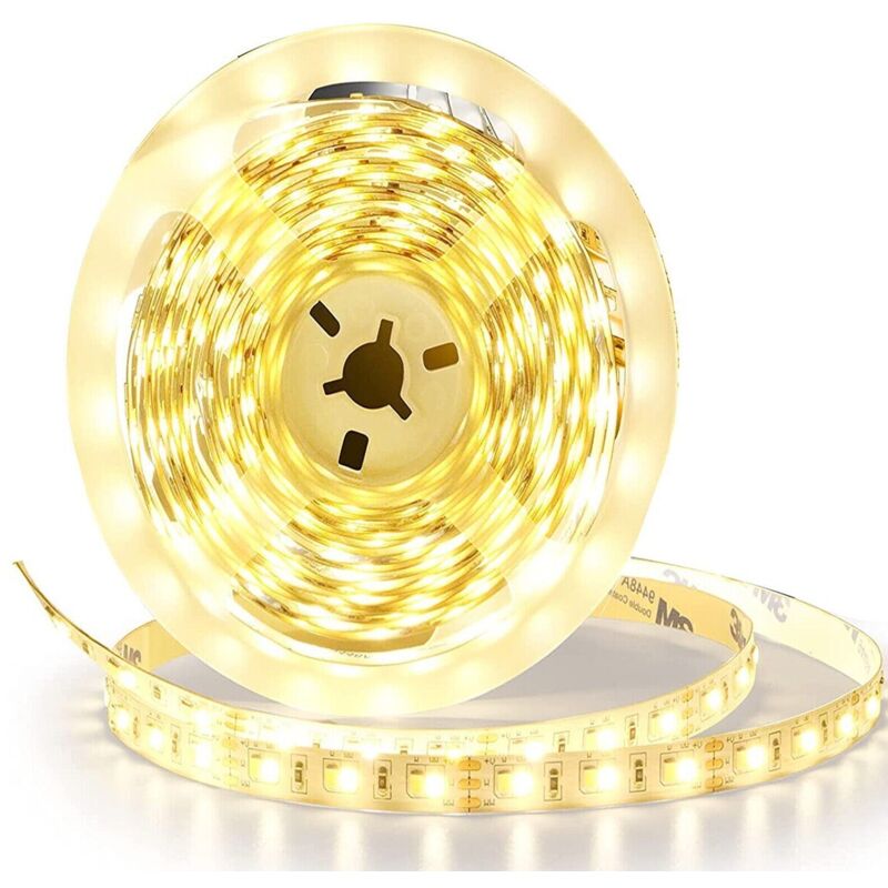 foto del prodotto striscia led 5m luce calda 3000k 12v 1500lm 15w 5730 flessibile singola te b0486