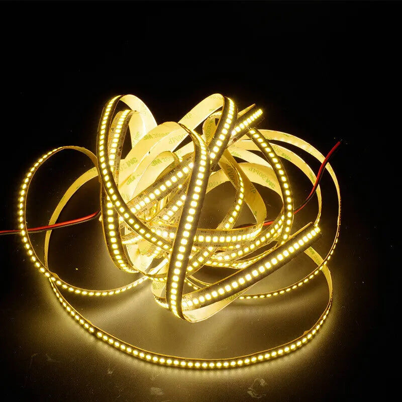 foto del prodotto striscia led 5m smd 2835, 1200 led, ip20, 3 colori luce, 12v, alta luminosit bianco caldo maka