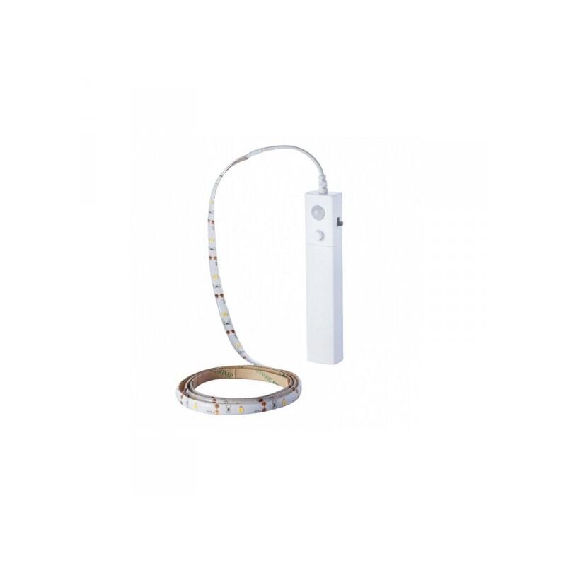 foto del prodotto striscia led a batteria 6v 2,4w 4000k con sensore movimento pir ip65 1 metro 30 smd 2835 sku 2574