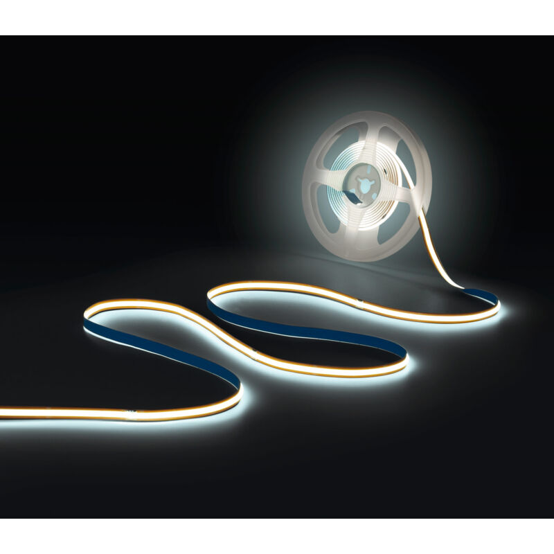 foto del prodotto striscia led cob 24v dc - monocolore - free cut - 11w m - 8mm - - bianco freddo
