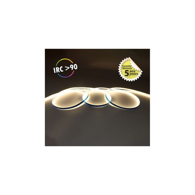 foto del prodotto striscia led cob 3000k 5 m 320 led m 9w m ip20 24v
