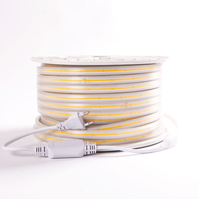 foto del prodotto striscia led cob 450w 34.200lm cri85 220vac x 50m ho cob220 9w ww bianco caldo