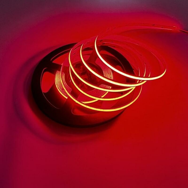 foto del prodotto striscia led cob 480led 9w rosso ip20 bobina da 5mt