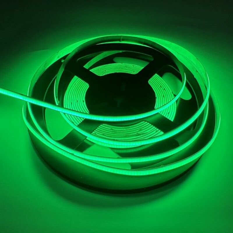 foto del prodotto striscia led cob 480led 9w verde ip20 bobina da 5mt