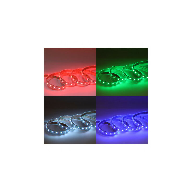 foto del prodotto striscia led dimmerabile dc12v 9w m 60led m 120 impermeabile ip67 5m rgb