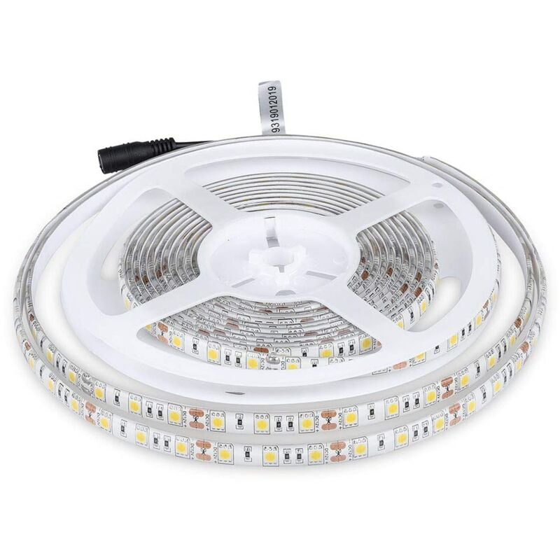 foto del prodotto striscia led esterno 10,8 w m 12v smd5050 60led m 5 mt ip65 vt 5050 6400k