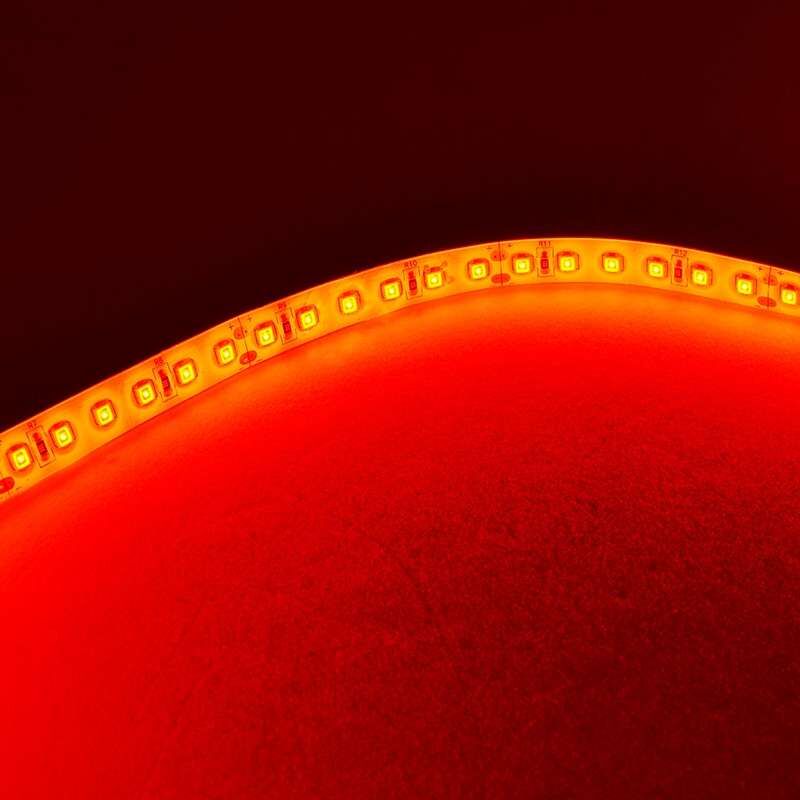 foto del prodotto striscia led impermeabile 120led m 25w m ip65 5m luce rossa