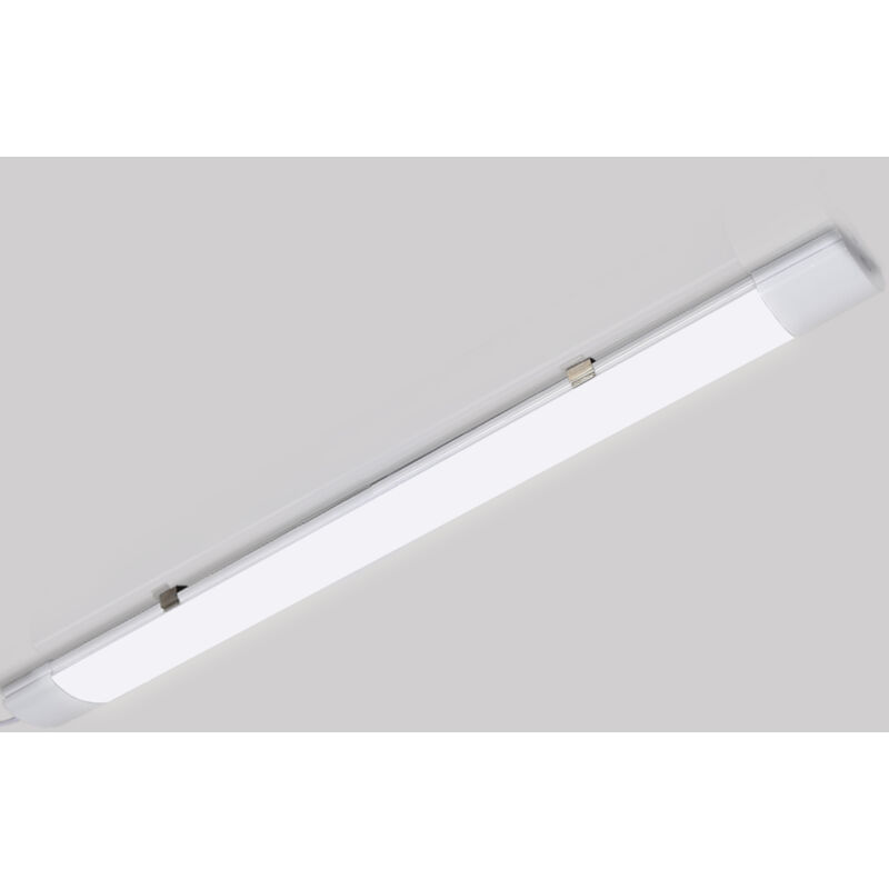 foto del prodotto striscia led impermeabile tubi led interconnessi bianco neutro ip65 plafoniera led per ambienti umidi 150cm 48w