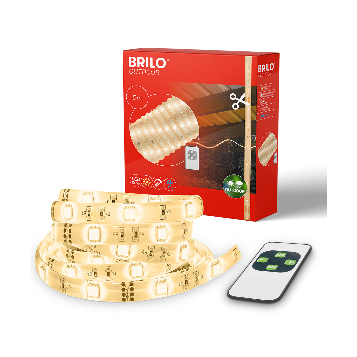 foto del prodotto striscia led moderno varma plastica bianco led integrato 15w 3000k 5mt