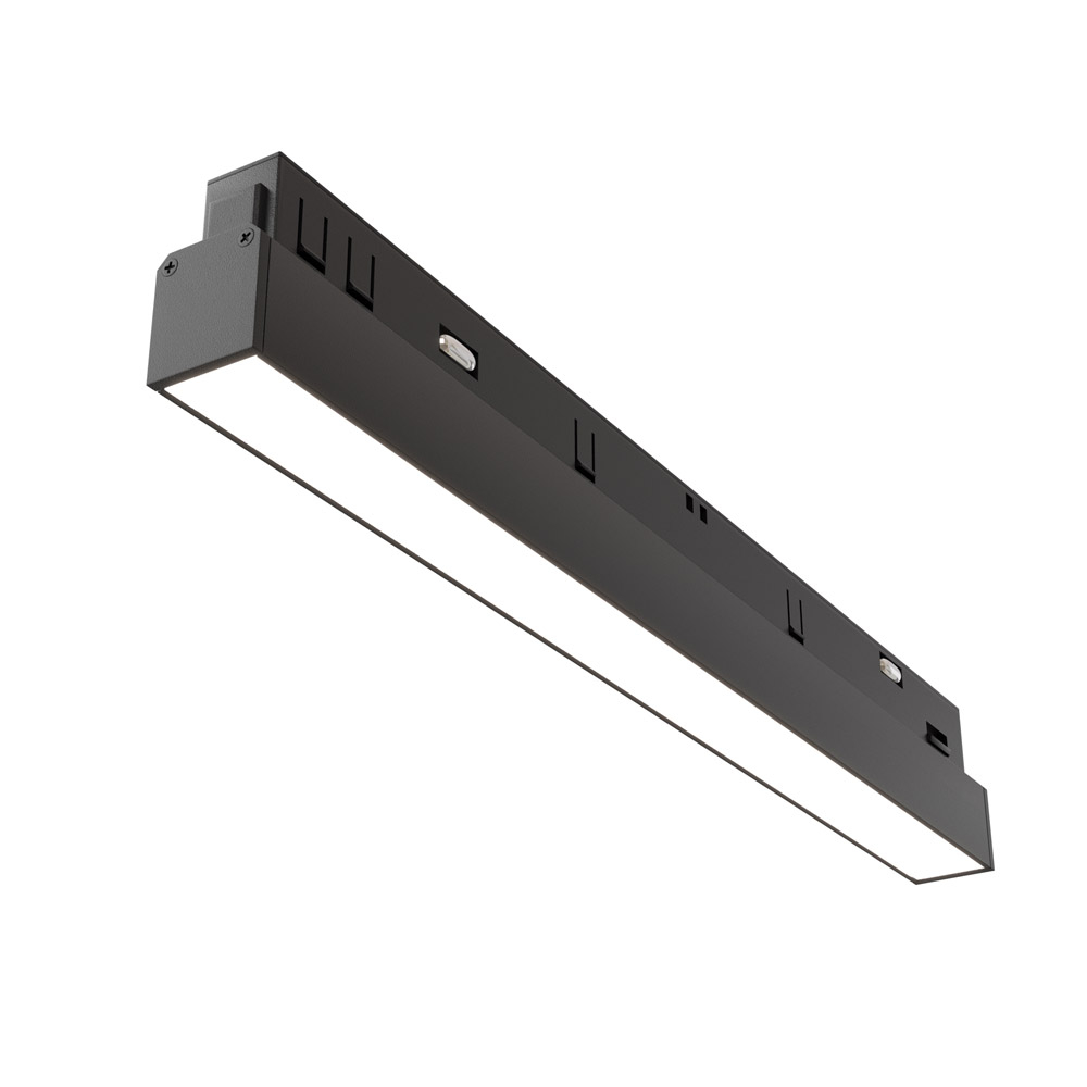 foto del prodotto striscia led per binario moderno basic alluminio nero luce 12w dimmerabile