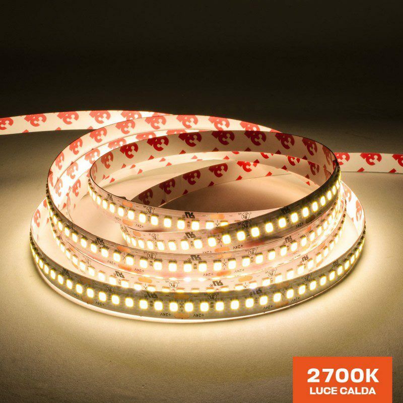 foto del prodotto striscia led serie h.e. 96w 12.500lm 24v ip65 pcb 10.5mm bobina da 1050 smd 2835 calda 2700k