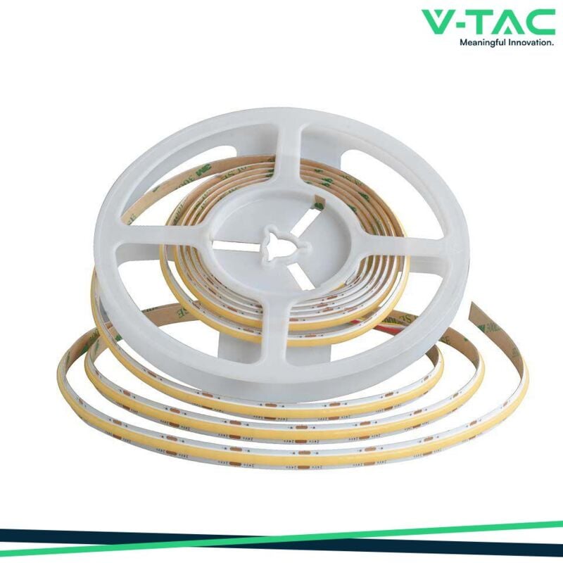 foto del prodotto striscia led smd2835 120 led m 18w m doppio pcb 5m 24v 3in1 ip20 8mm v tac