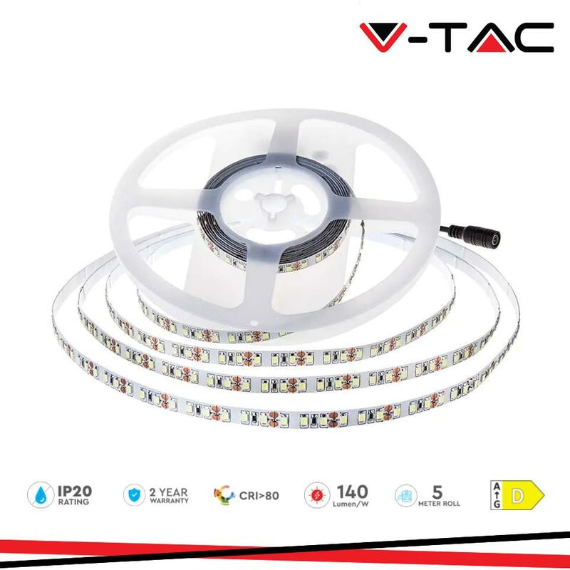 foto del prodotto striscia led smd2835 168 leds 24v ip20 3000k 140 lm w luce calda