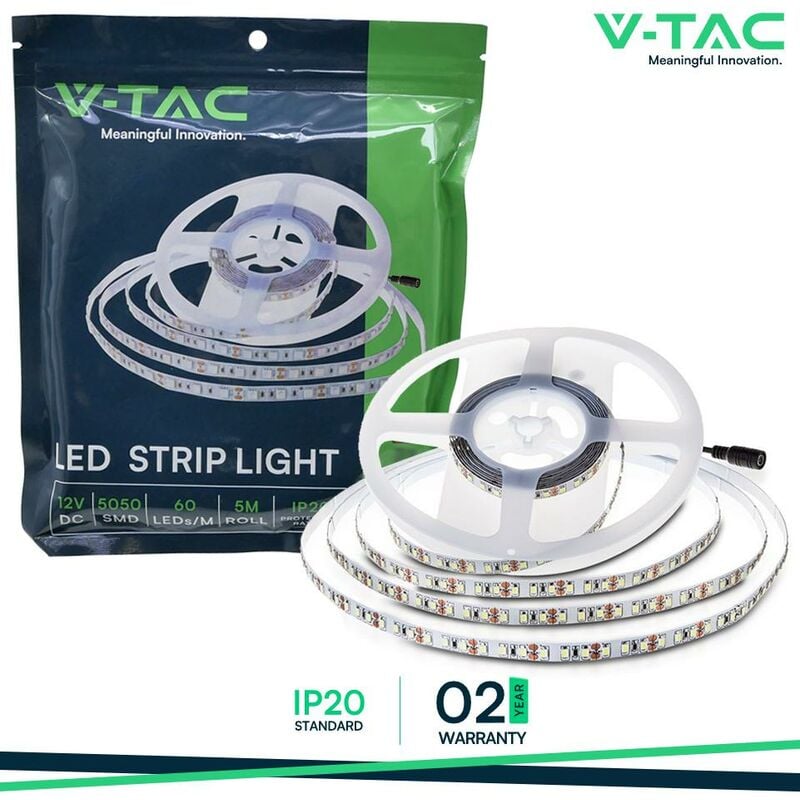 foto del prodotto striscia led smd5050 60 leds 6500k ip20 luce fredda