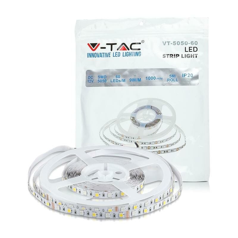 foto del prodotto striscia led smd5050 60 leds rgb bianco freddo ip20