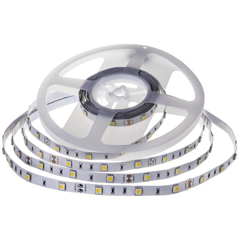 foto del prodotto striscia led v tac 12v 3000k ip20 5 metri vt 5050 212135