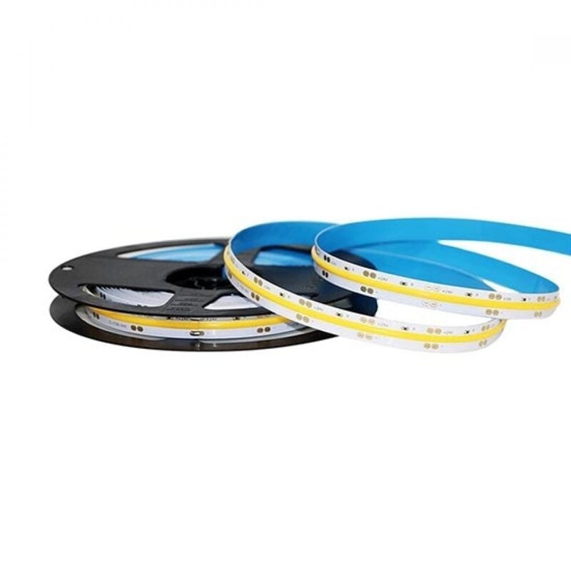 foto del prodotto striscia led vt-421 1000lm/mt 24v cob strip 5mt 10w/mt bianco naturale 4000k (2668)