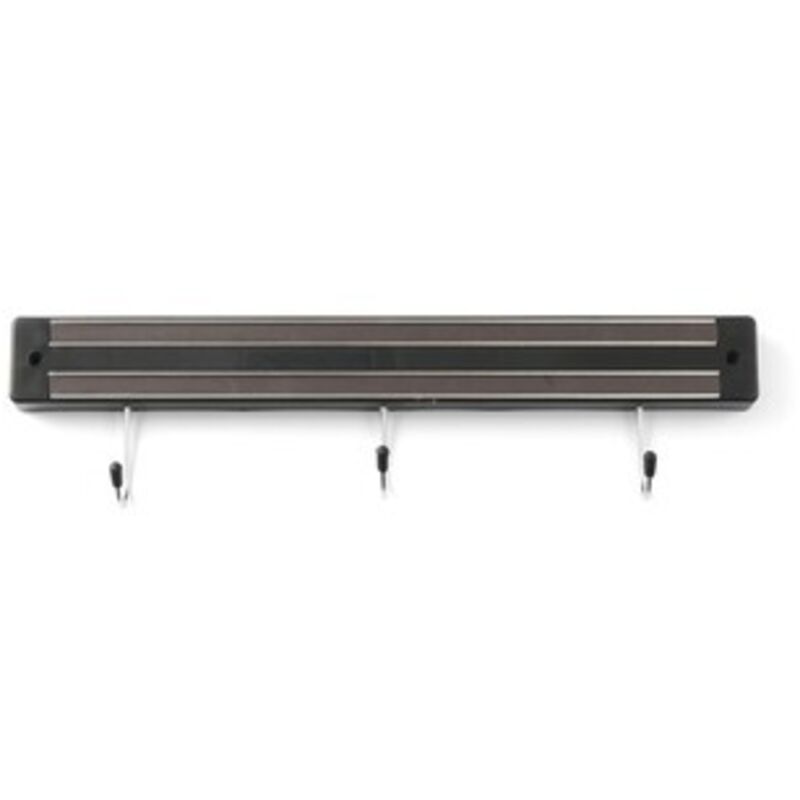foto del prodotto striscia magnetica per coltelli con ganci, lunghezza 300 mm hendi 820209