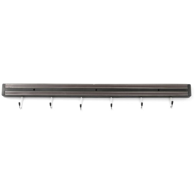 foto del prodotto striscia magnetica per coltelli con ganci, lunghezza 600 mm hendi 820407