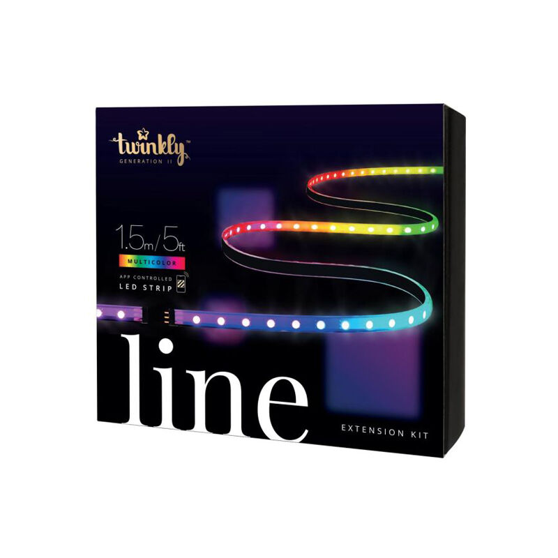 foto del prodotto striscia nera prolunga 1,5m 90 led multicolori rgb twinkly line twinkly