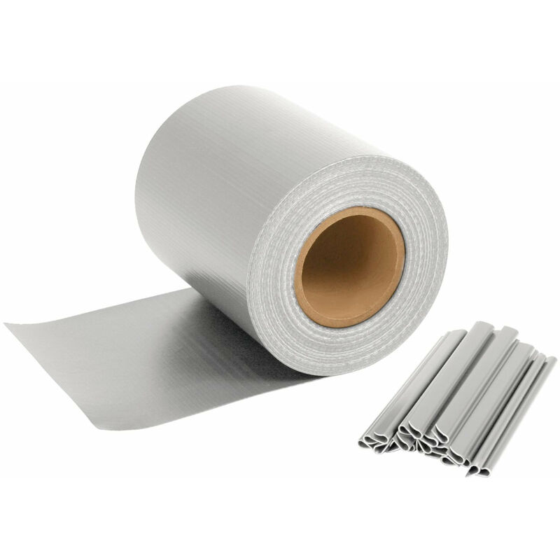 foto del prodotto striscia privacy per rete a doppia barra, 70 m x 19 cm, grigio zelsius