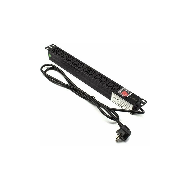 foto del prodotto striscia rack 19 12 x iec con interruttore per la rete