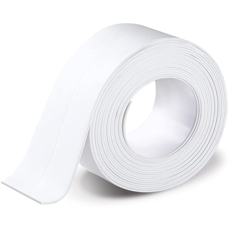 foto del prodotto striscia sigillante per bagno, cucina, doccia, accessori, bianca, dimensioni 3,2 m x 3,8 cm