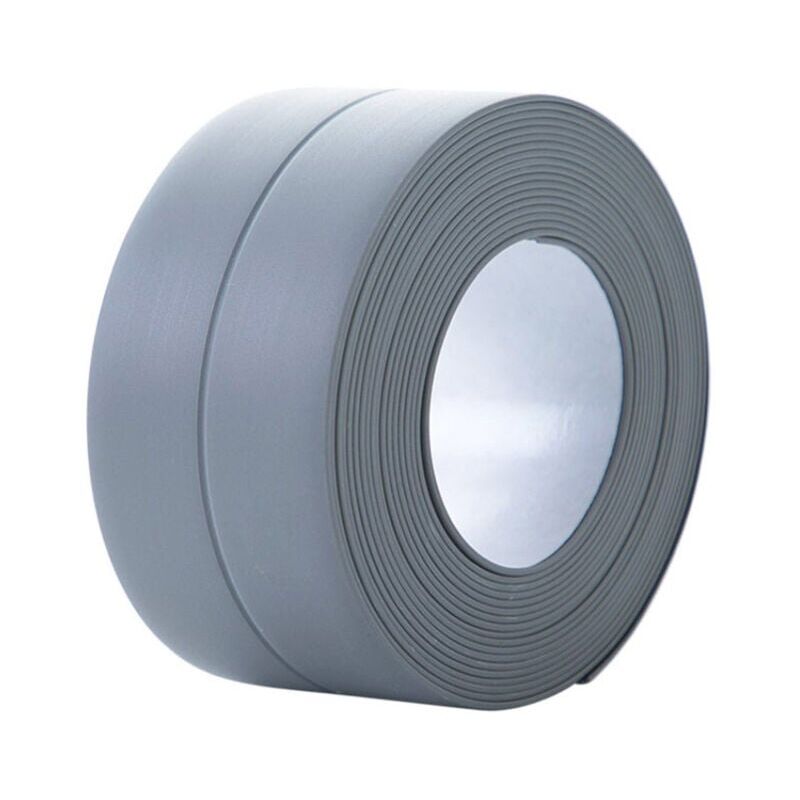 foto del prodotto striscia sigillante per vasca da bagno da 38 mm x 3,2 m, autoadesiva, impermeabile, per bagno, cucina e wc grigio 