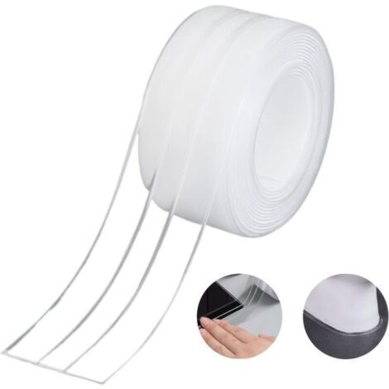 foto del prodotto striscia sigillante, striscia sigillante per bagno a doppia piega, autoadesiva, impermeabile, antimuffa e anti scarafaggi per lavello della cucina,