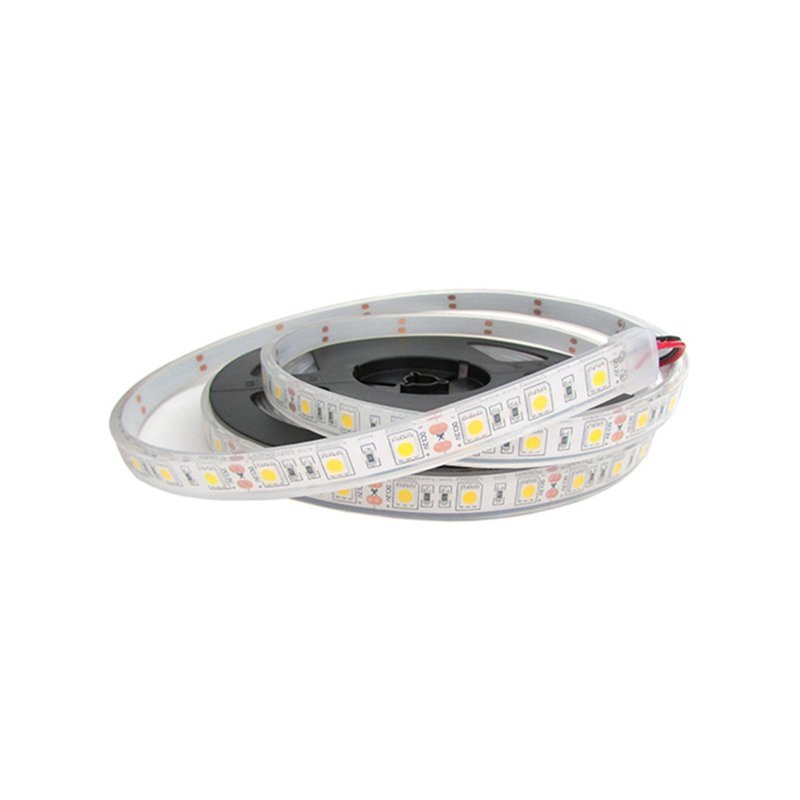 foto del prodotto striscia strip bobina striscia led impermeabile ip68 bianco caldo 3000k con 300 smd 5050 5 metri