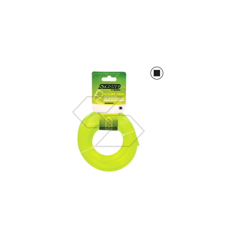 foto del prodotto strong blister filo per decespugliatore sezione quadra 3.3 mm lunghezza 15 m