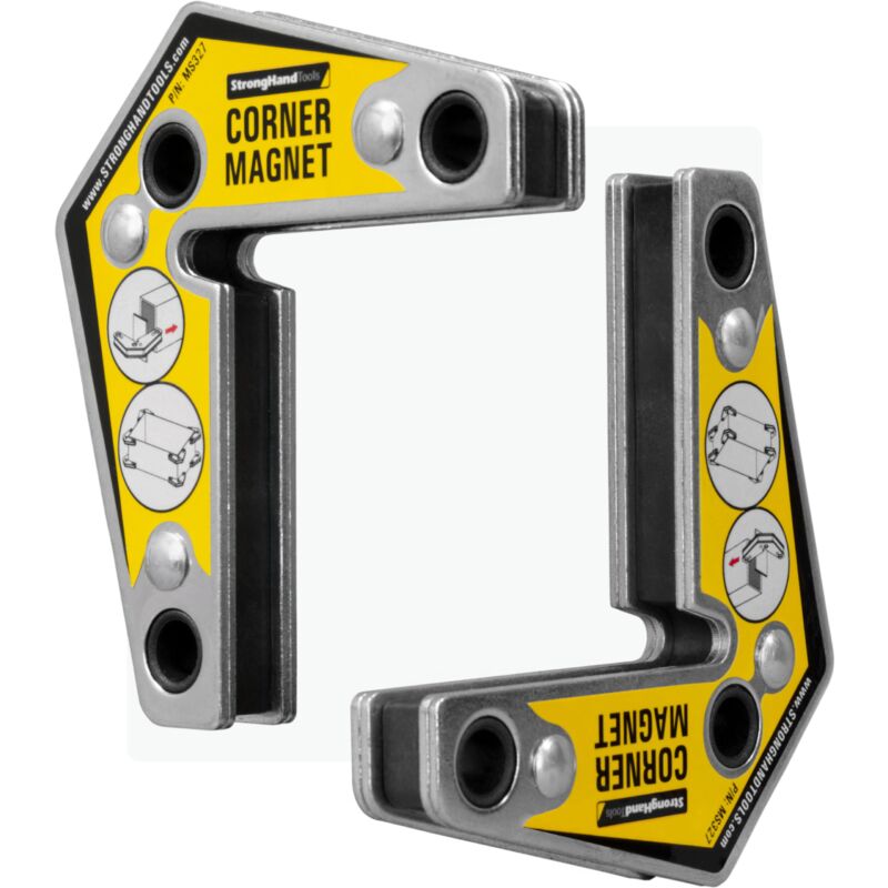 foto del prodotto strong hand tools magneti angolari mst327, confezione doppia, 8,25 x 9,4 cm