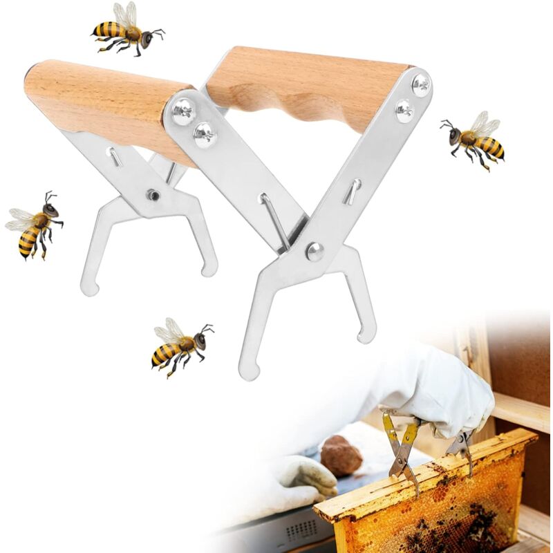 foto del prodotto strumenti per apicoltura clip per telaio dell arnia, pinza per telaio delle api, clip di sollevamento e cattura, apicoltura, facile accesso al miele