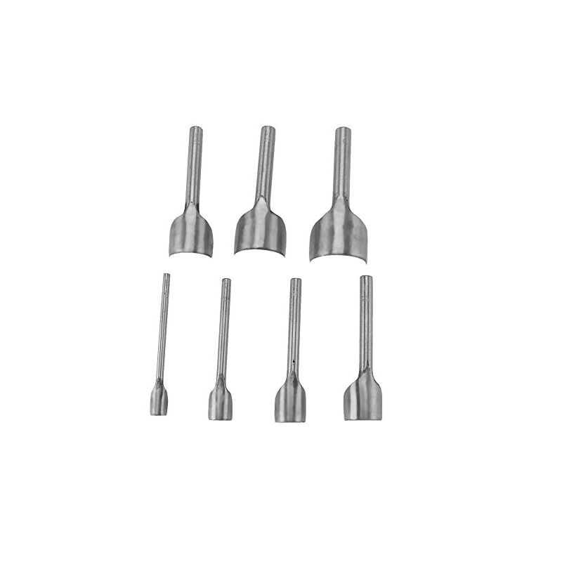 foto del prodotto strumenti per punzoni in pelle, 7 pezzi set strumenti per il taglio della pelle strumenti per il taglio semicircolari punzoni in pelle per