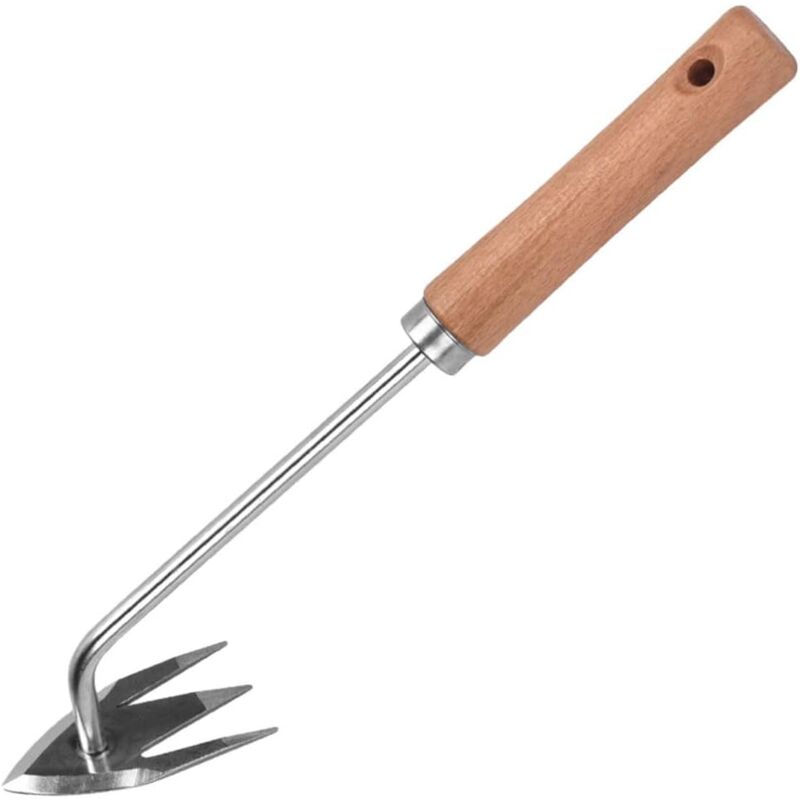 foto del prodotto strumento di estrazione del diserbo manuale strumenti di diserbo manuale rastrello per diserbo da giardino in acciaio inossidabile manico ergonomico