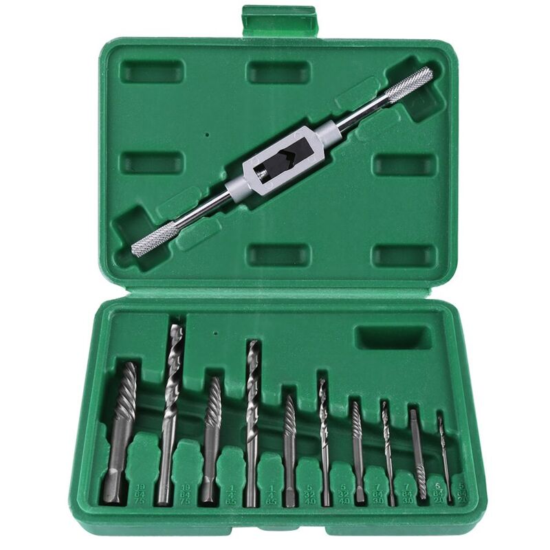 foto del prodotto strumento di estrazione delle viti rotte kit da 11 pezzi per la rimozione di elementi di fissaggio a vite rotti