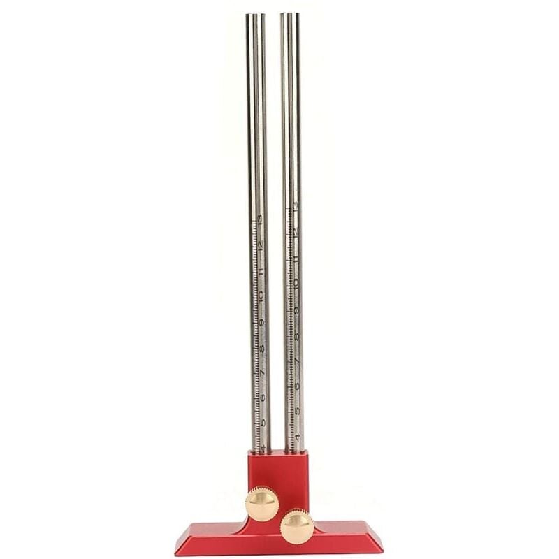 foto del prodotto strumento di marcatura per mortasa, righello per tracciatura del legno in acciaio inossidabile, strumento di tracciatura del legno a doppia testa per