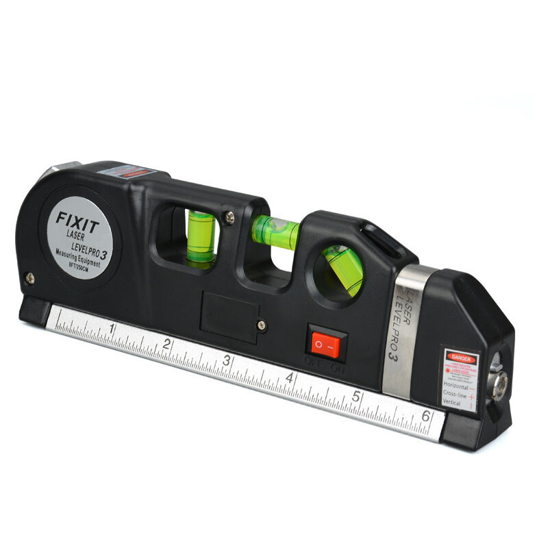 foto del prodotto strumento laser per linee orizzontali, kit livello laser multifunzionale, strumento raggio laser con reticolo standard, con righello metrico, quadro