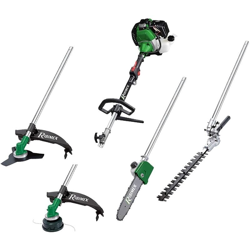 foto del prodotto strumento multifunzione a scoppio decespugliatore tagliabordi tagliasiepi sfondatrice 4 in 1 42,7 cc ribimex