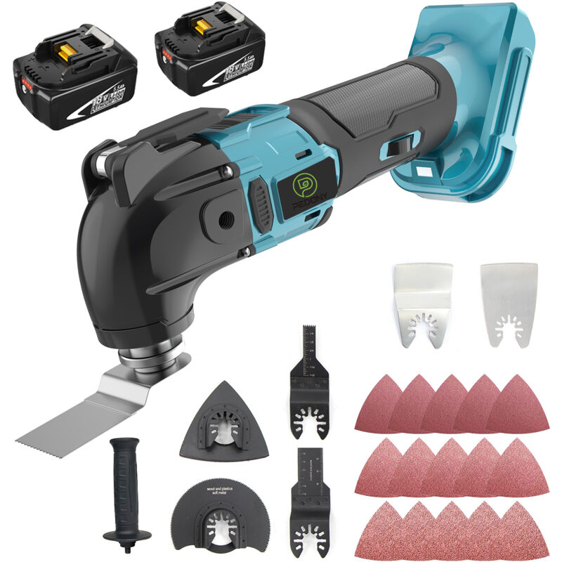 foto del prodotto strumento multifunzione, altalena a batteria, altalena , 6 fold, lama 22x, per smontaggio, raschiatura, taglio, 5,5a 2x batteria senza