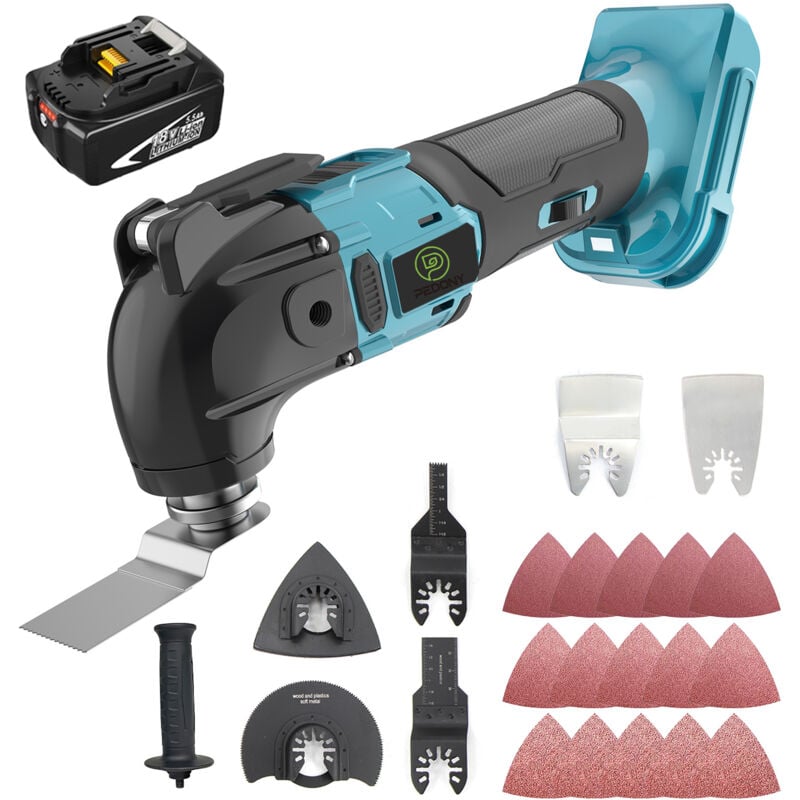 foto del prodotto strumento multifunzione, altalena a batteria, altalena , 6 velocit , 22 lame per smontaggio, raschiatura, taglio, 5.5a batteria senza