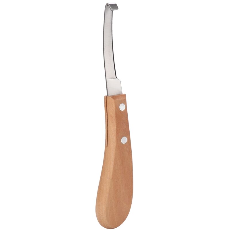 foto del prodotto strumento per rifinire gli zoccoli con coltello in acciaio al carbonio a forma di lama dritta, per uso su bovini e cavalli, per mancini eosnow