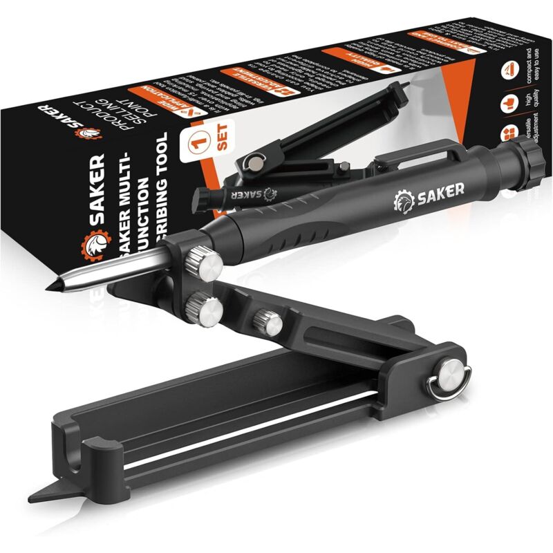 foto del prodotto strumento per tracciare multiuso - matita da costruzione - strumento per tracciare con matita per fori profondi