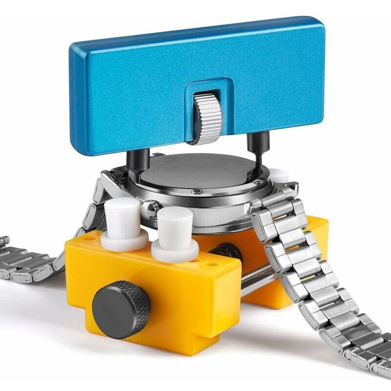 foto del prodotto strumento professionale per la rimozione del fondello dell orologio, kit di riparazione con chiave per viti e apribottiglie per coperchio posteriore